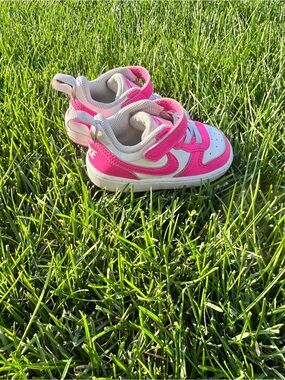 Nike Court Borough Low Recraft Toddler Sneakers Pink White Size 6C